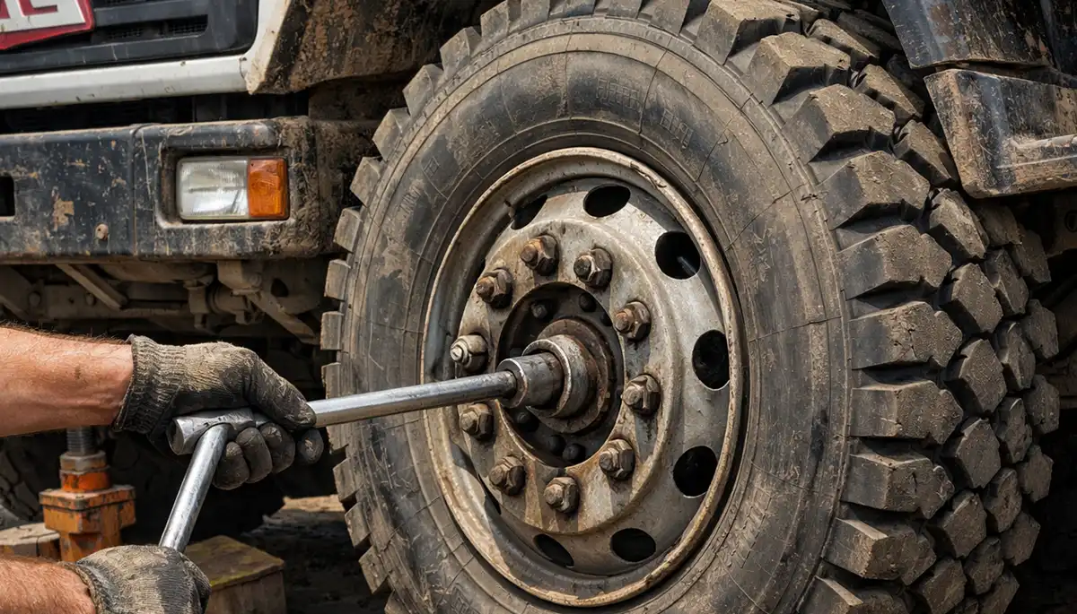 В Альметьевске мужчина погиб при замене колеса на грузовике