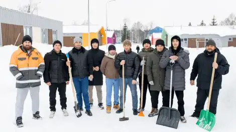 Подрядчики «Нижнекамскнефтехима» помогли расчистить территорию учебно-тренировочной базы «Алмаш» - телеканал НТР 24