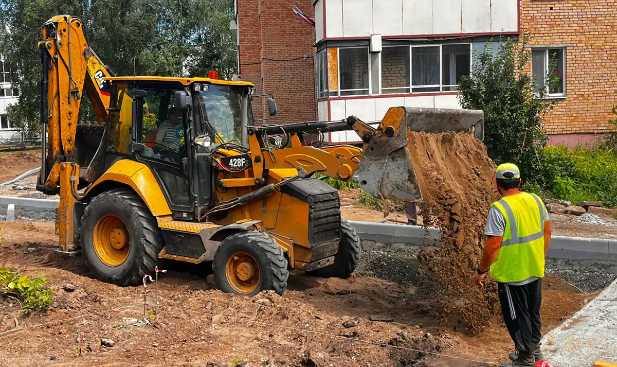 Ремонт во дворе в Нижнекамске