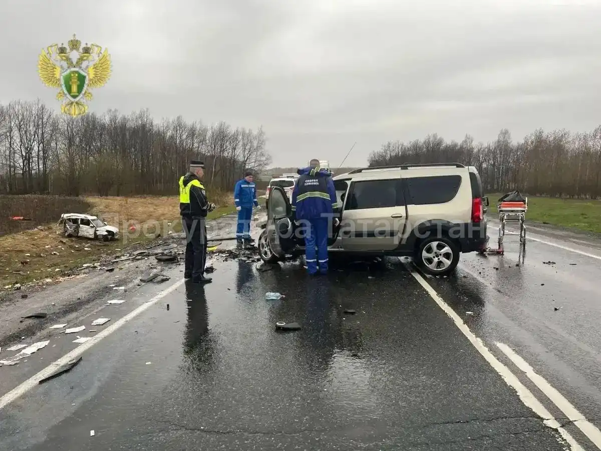 ДТП в Чистопольском районе на трассе Казань — Оренбург 20 апреля 2026 года где погибла пасажирка Ларгуса
