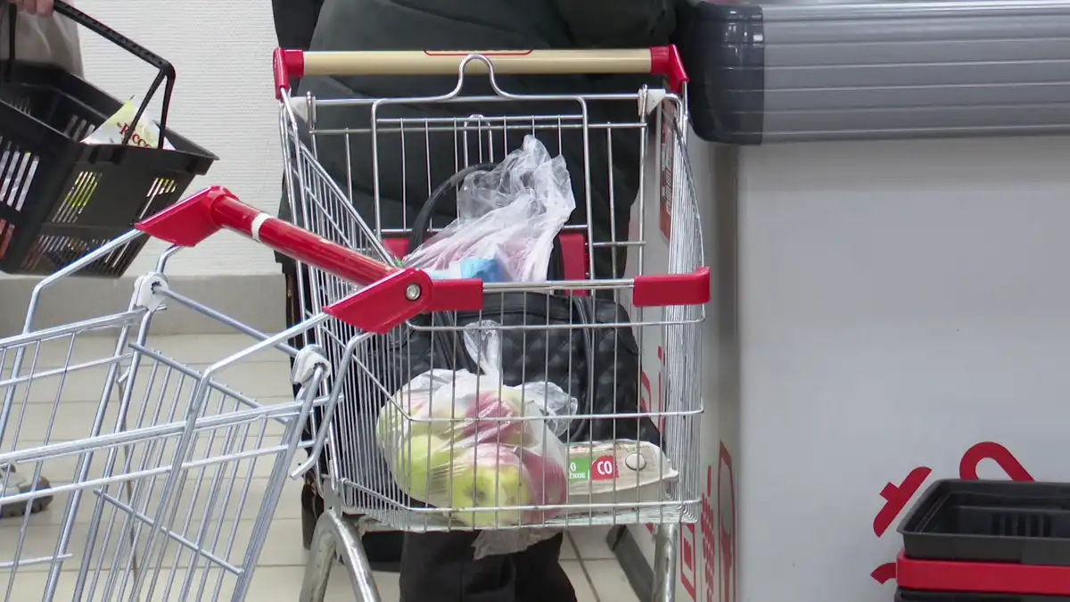 Продукты в тележке