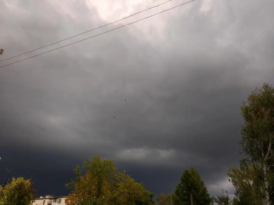 туча темно гроза осень весна небо серое дождь