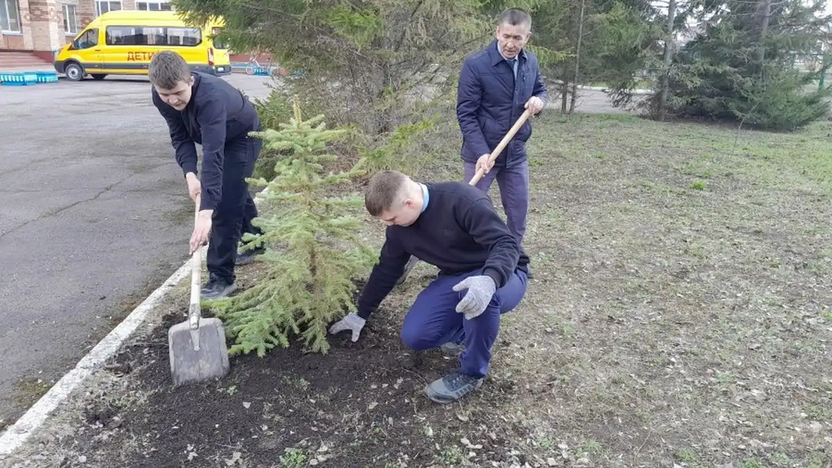 Школьники Нижнекамска высажтвают «Сад памяти»