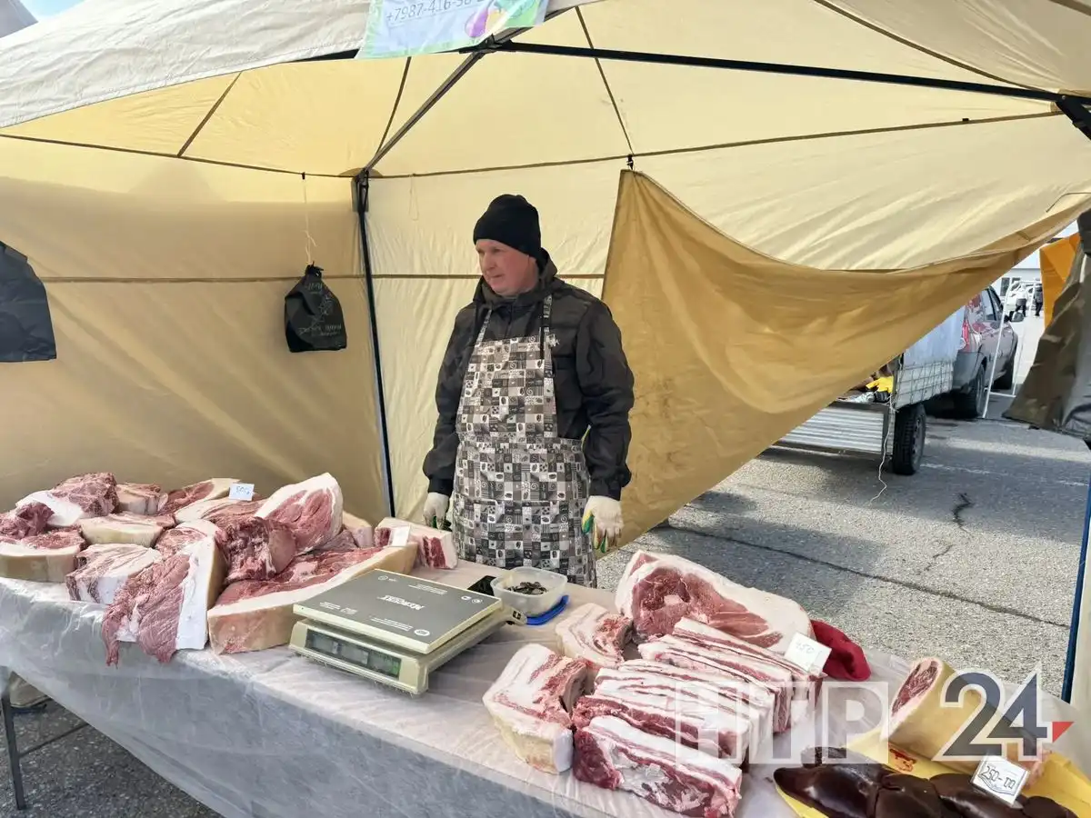 Фермер торгует на сельхозярмарке в Нижнекамске