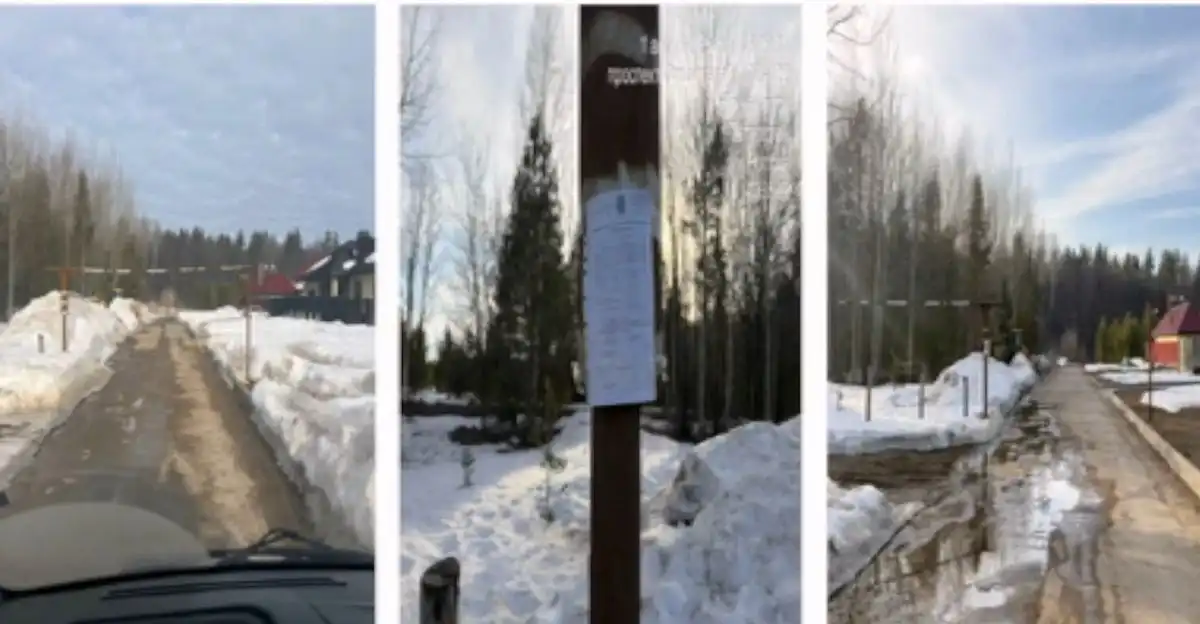 Незаконный шлагбаум на пр Строителей в Нижнекамске