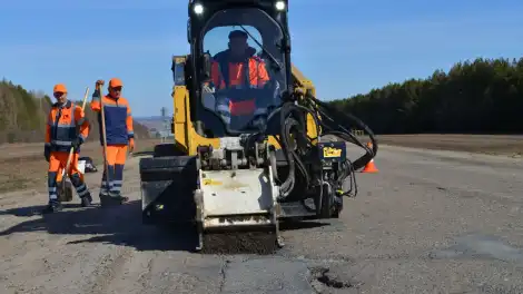 На региональных дорогах Татарстана начался ямочный ремонт горячим асфальтобетоном - телеканал НТР 24