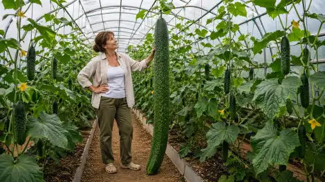 В Татарстане побит национальный рекорд: вырос самый длинный огурец в истории России