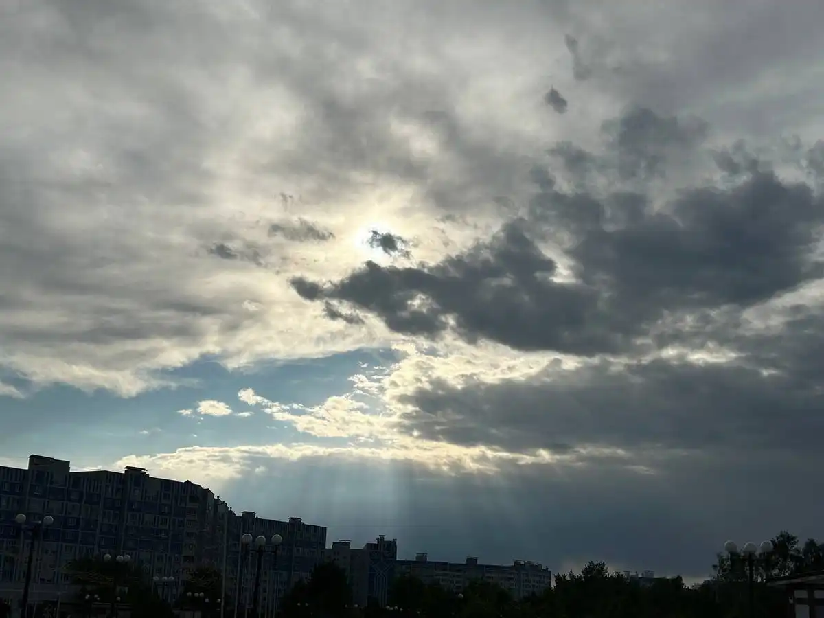 небо погода солнце тучи лучи облака