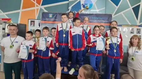 Участники турнира по плаванию в Камских Полянах Нижнекамского района Республики Татарстан