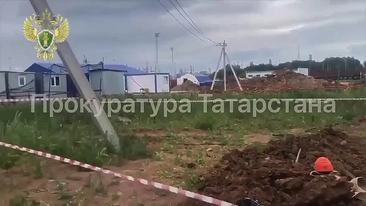 Место гибели двух рабочих в Нижнекамске