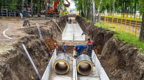 Замена трубопровода в Нижнекамске