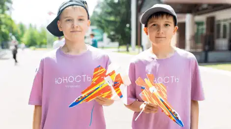 Дети в летнем оздоровительном лагере Юность в Нижнекамске