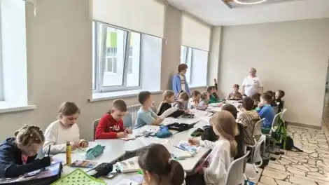 Дети в пришкольном лагере «Солнышко» в Нижнекамске