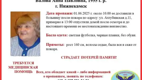 ориентировка на поиск Анны Валовой