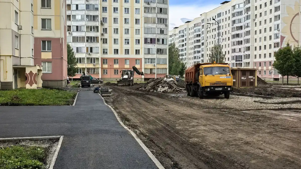 Ремонт двор по программе Наш двор в Нижнекамске