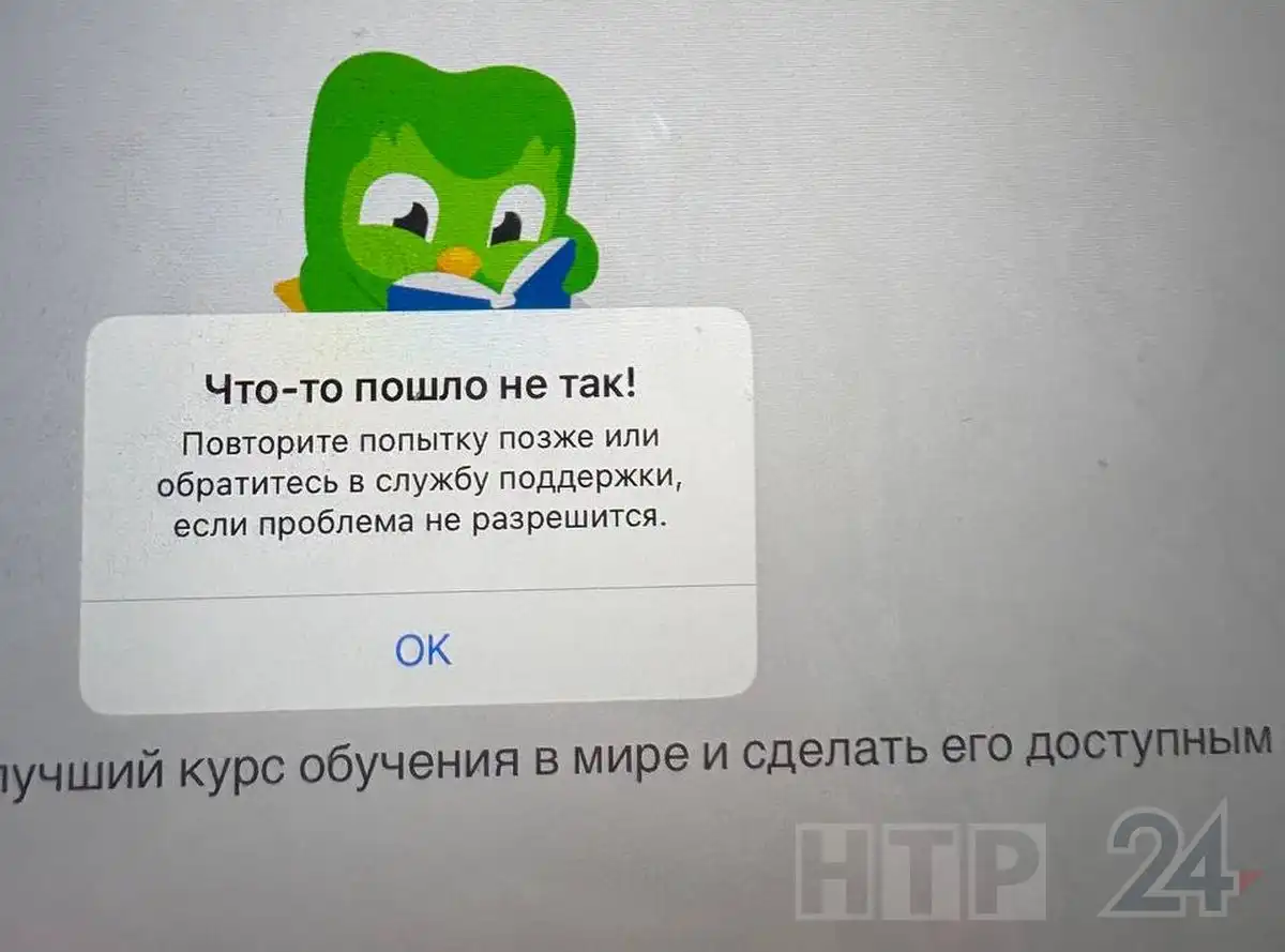 приложение Duolingo сбой