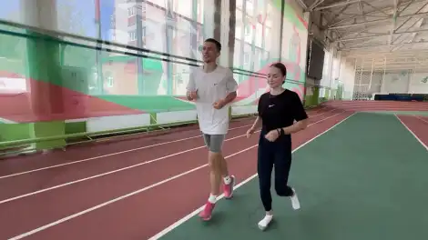 спортсмены на тренировке