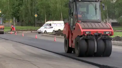 Ремонт дороги в Нижнекамске