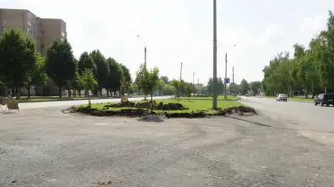 разворот. дорога, ремонт