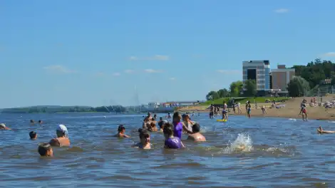 пляж кама лето отдых купание