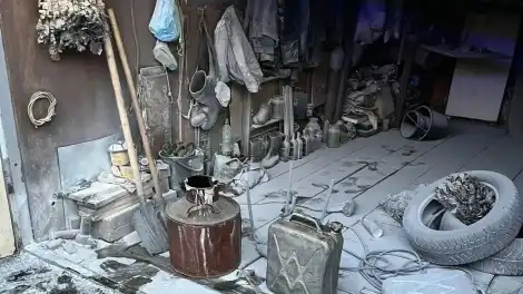 Пожар в гараже в поселке Красный Ключ в Нижнекамске