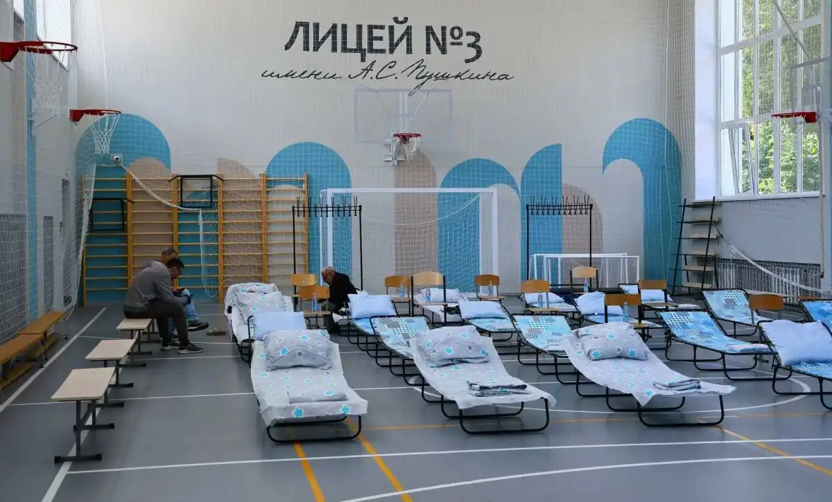 Пункт размещения пострадавших от атаки БПЛА 10 августа
