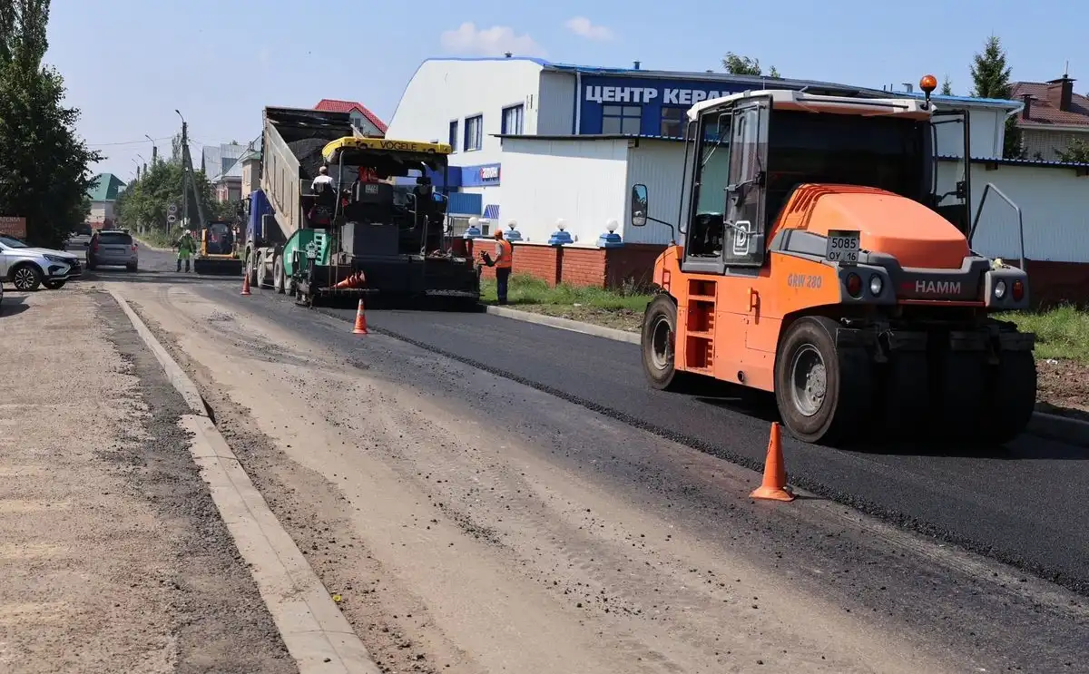 Ремонт дороги на улице Субай в Нижнекамске