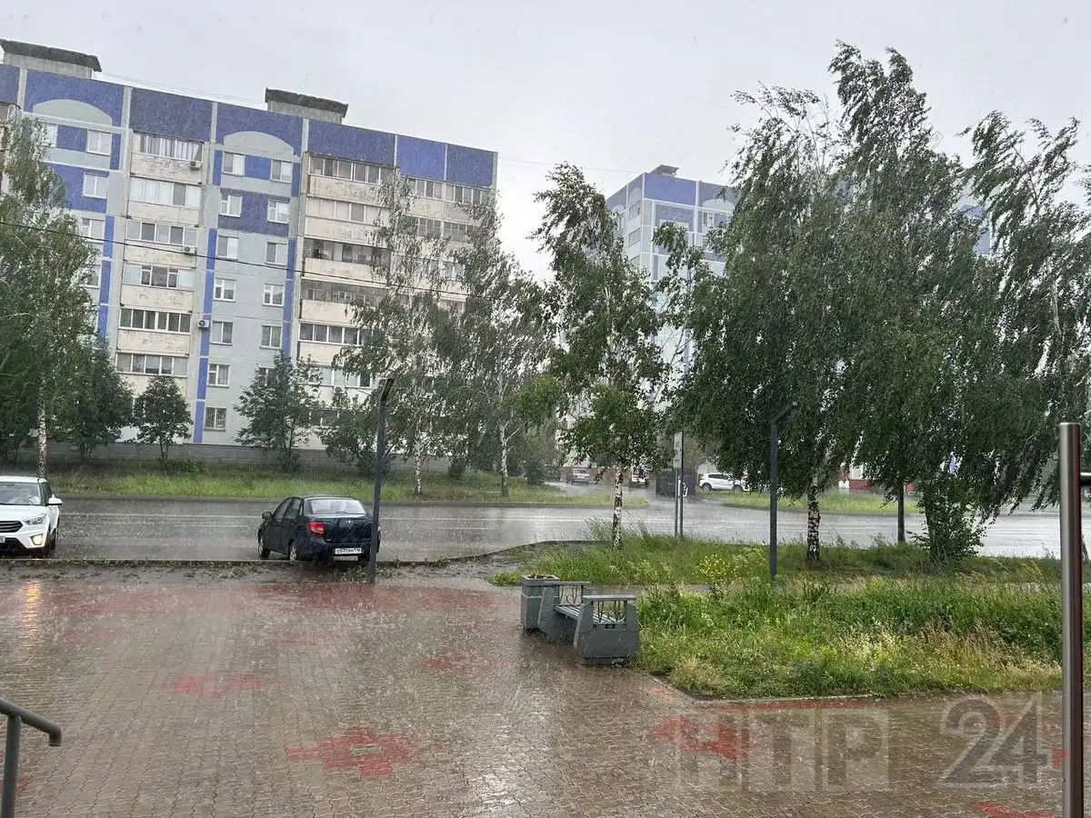 сильный дождь летом в Нижнекамске