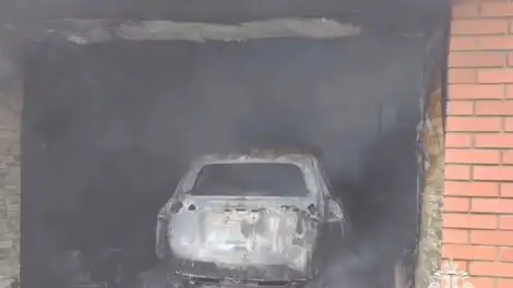 сгоревший авто