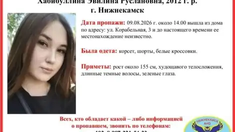 ориентировка на поиск Эвилины Хабибуллиной