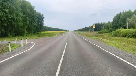 отремонтированный участок дороги Билярск – Ерыкла