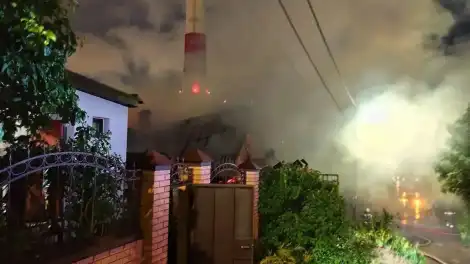 пожар в доме на улице Полянской 19 в Казани