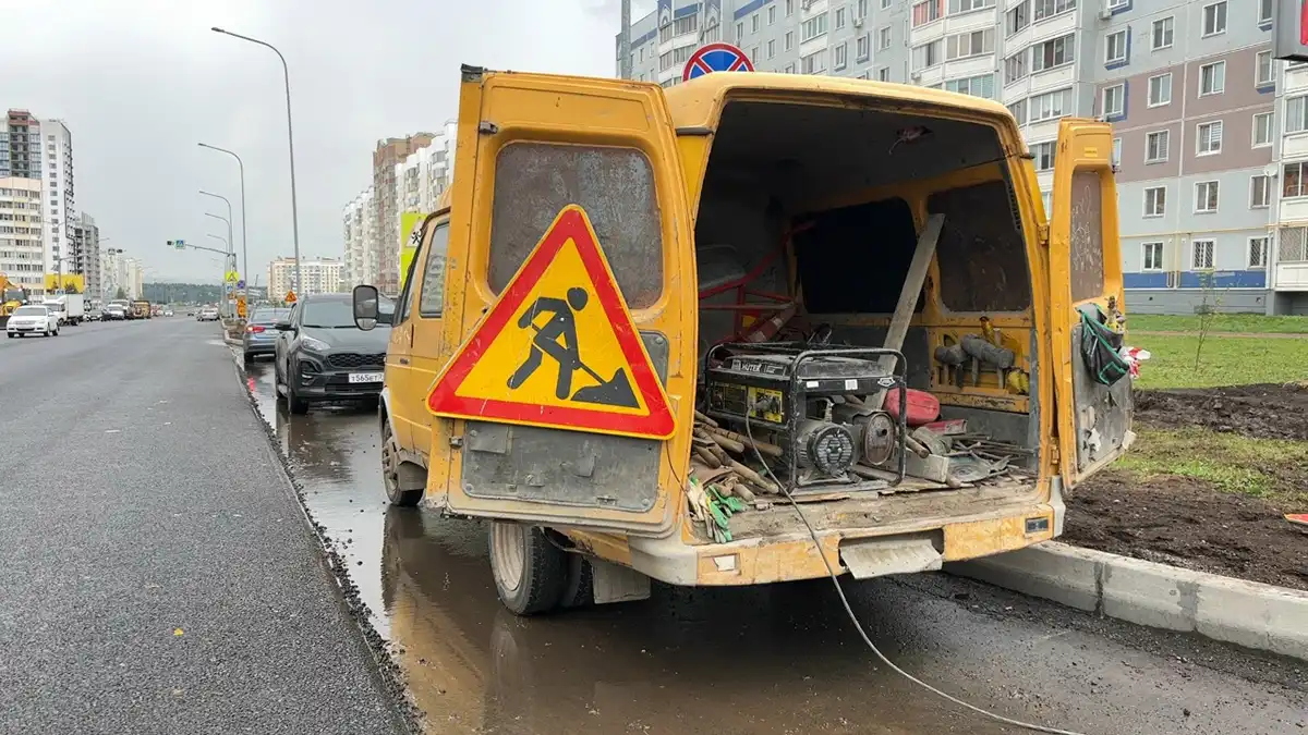 Ремонт дороги в Нижнекамске