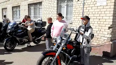 дети на акции с мотоциклистами