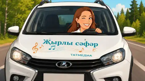 Заставка проекта НТР 24 на татарском языке Җырлы сәфәр