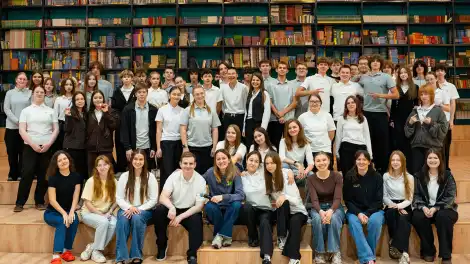 Участники занятия проекта Школа лидера в Нижнекамске