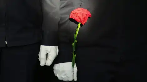 Траурная гвоздика на похоронах