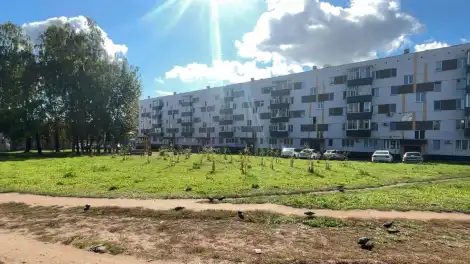 поляна около дома в Нижнекамске