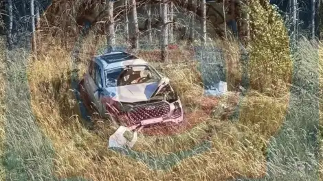 Чери Тигго в кювете
