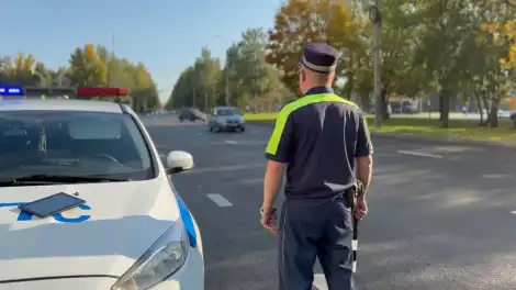 инспектор ГАИ на проспекте Химиков в Нижнекамске