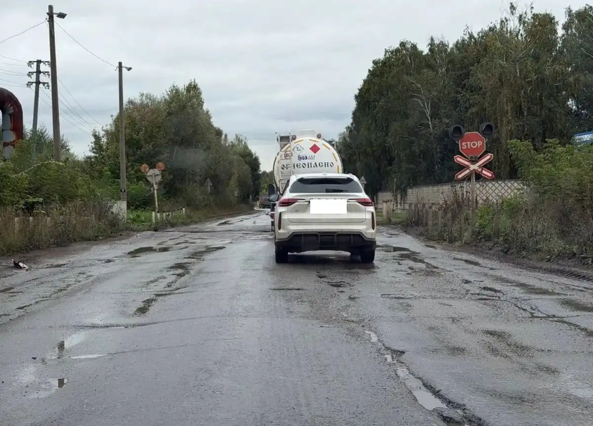 ж/д переезд на автодороге Южная в Нижнекамске
