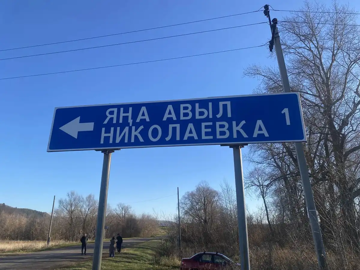 знак населенного пункта - Николаевка Нижнекамского района
