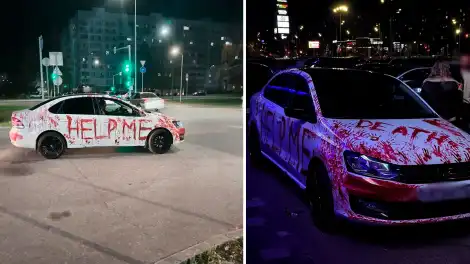 автомобиль в Нижнекамске с красными надписями