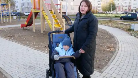 Эльмира Утяева с сыном Эмилем